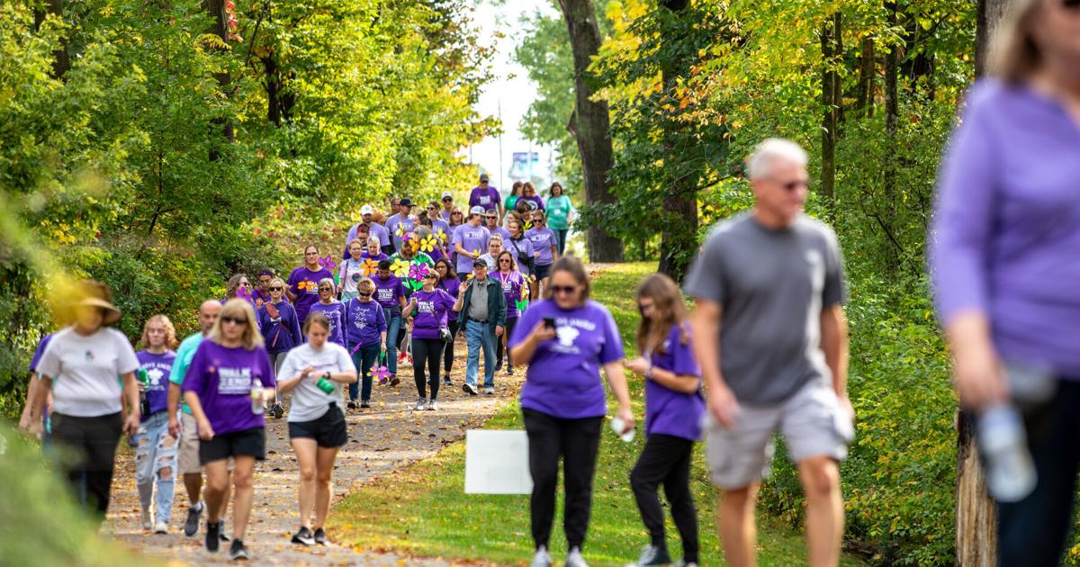 Community charity run walk event in Owatonna, Minnesota featuring guide